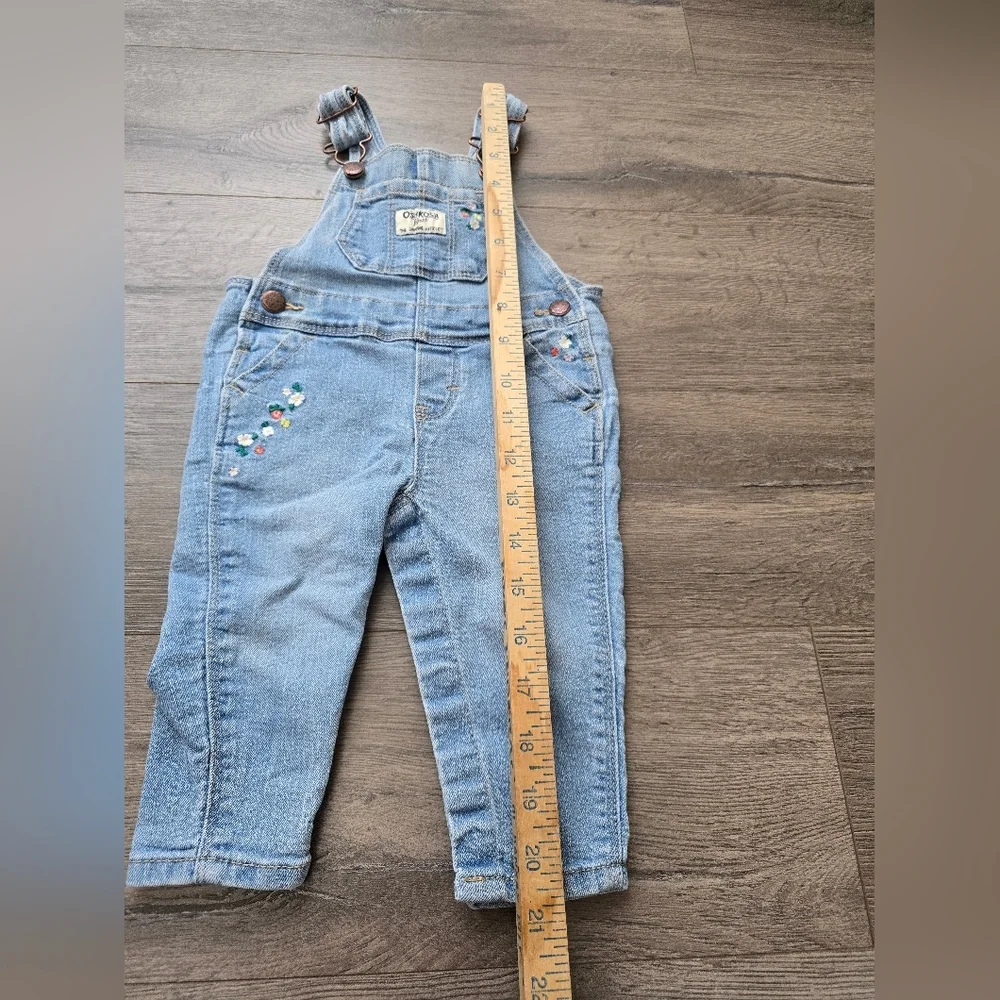 OshKosh B'gosh Vintage Denim Overalls Infant Size 6 Month